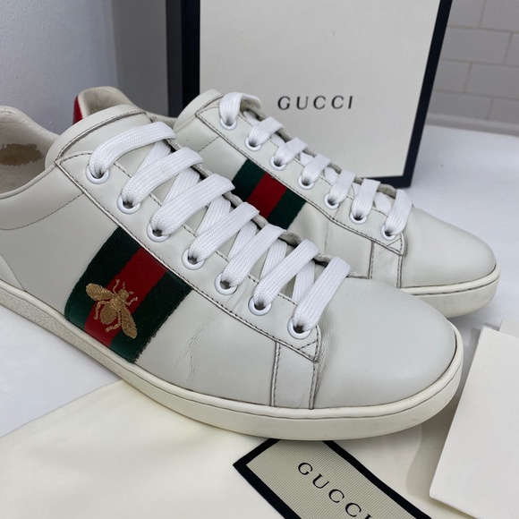 Gucci WOMEN'S ACE SNEAKER WITH BEE SIZE 10 US (40) Made in Italy - Picture 7 of 7